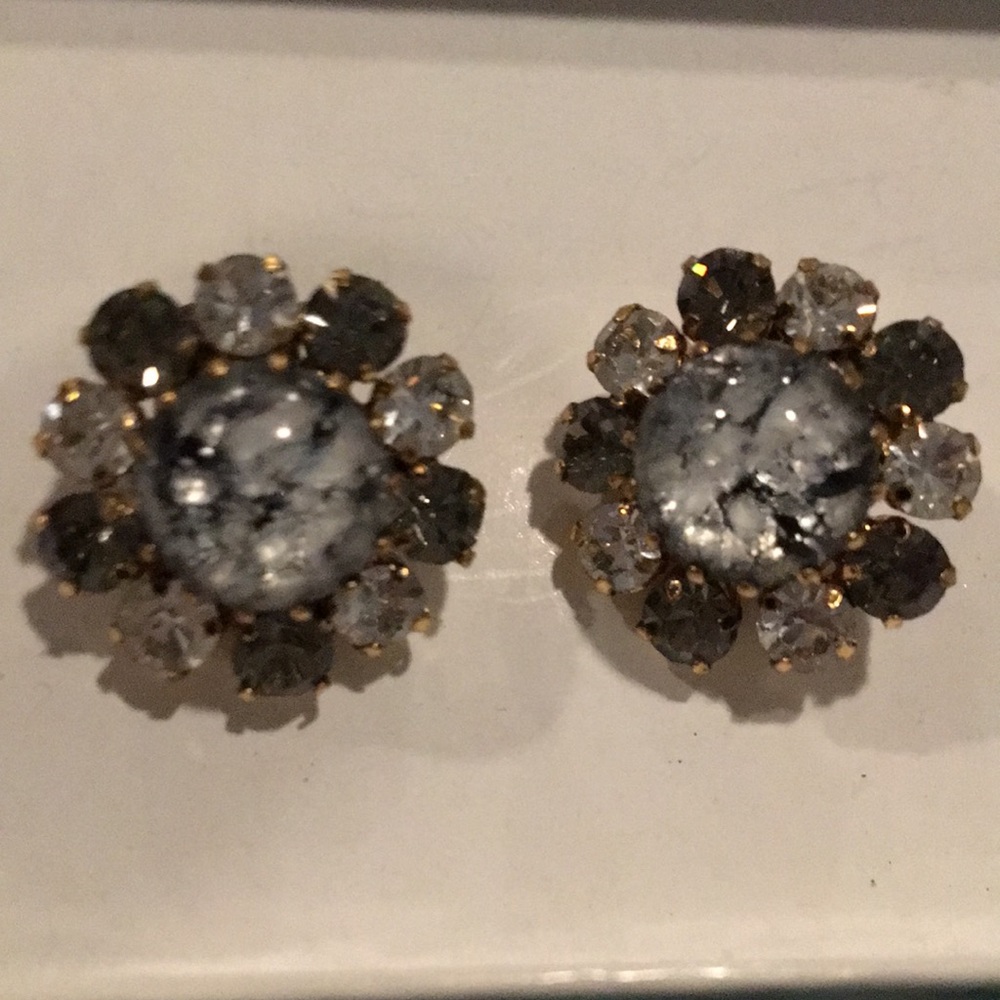 Vintage crystal earrings - Picture 5 of 6